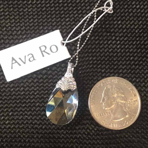 Ava Ro Jewelry Nwt Ava Ro Sterling Silver Swarovski Necklace Poshmark